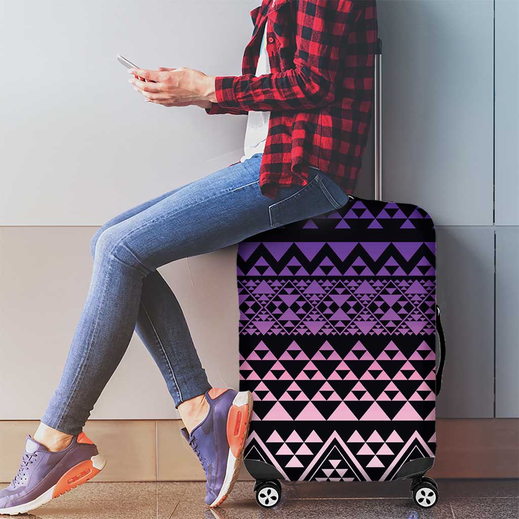 Maori Niho Taniwha Te Wheiao Luggage Cover Waiporoporo - Polynesian Pride