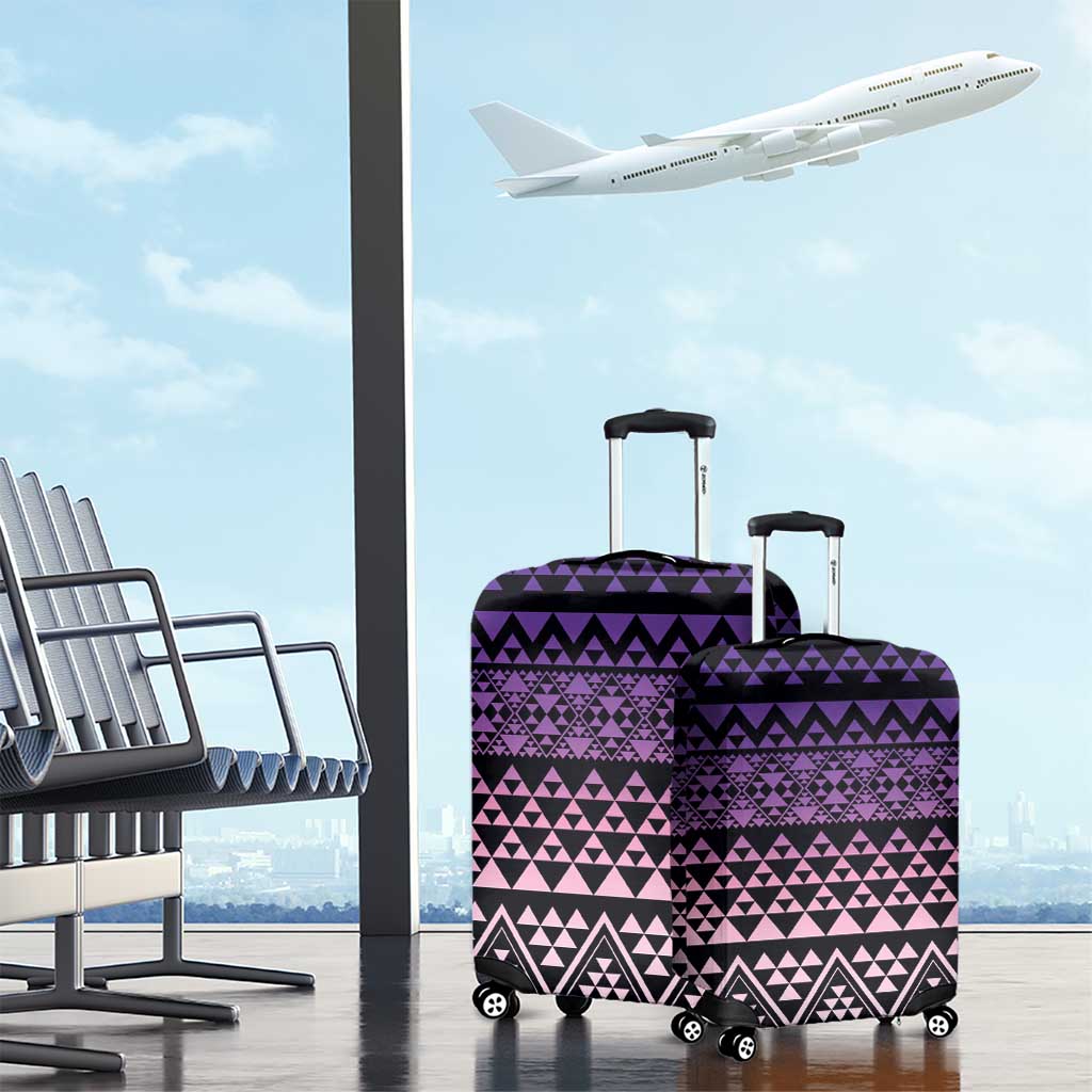 Maori Niho Taniwha Te Wheiao Luggage Cover Waiporoporo - Polynesian Pride
