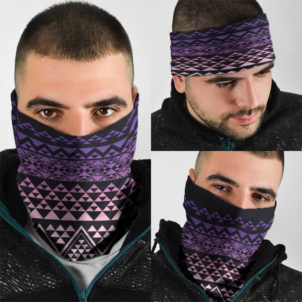 Maori Niho Taniwha Te Wheiao Neck Gaiter Waiporoporo - Polynesian Pride