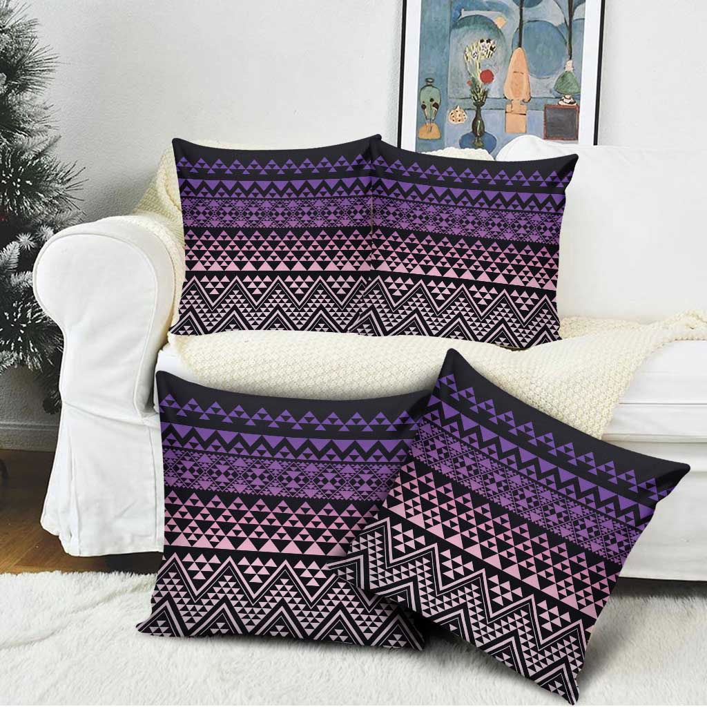 Maori Niho Taniwha Te Wheiao Pillow Cover Waiporoporo LT7 - Polynesian Pride