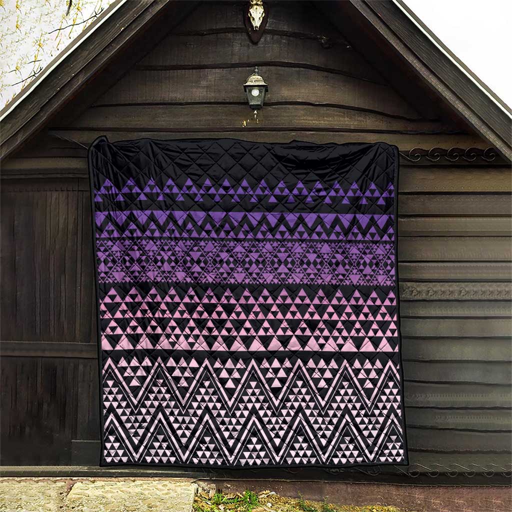 Maori Niho Taniwha Te Wheiao Quilt Waiporoporo - Polynesian Pride