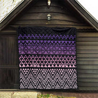 Maori Niho Taniwha Te Wheiao Quilt Waiporoporo - Polynesian Pride