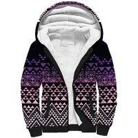 Maori Niho Taniwha Te Wheiao Sherpa Hoodie Waiporoporo - Polynesian Pride