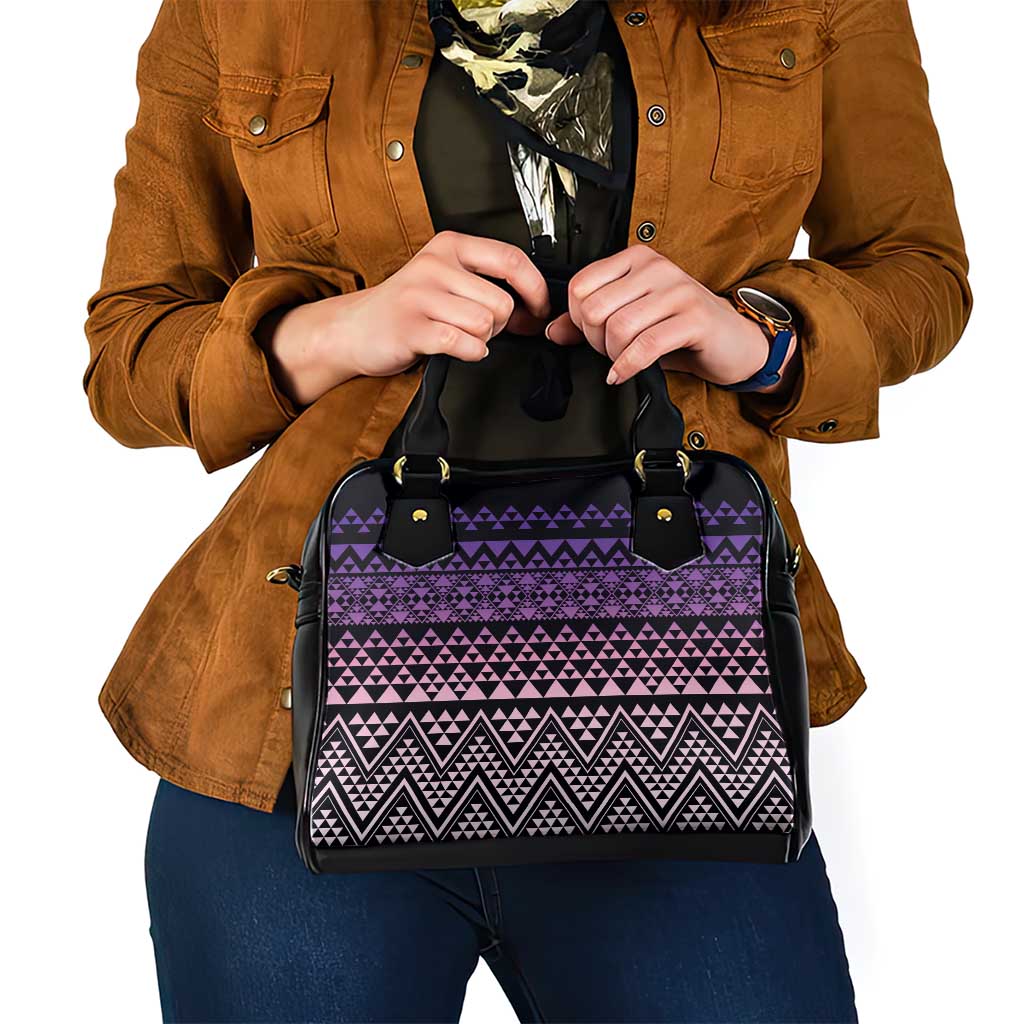 Maori Niho Taniwha Te Wheiao Shoulder Handbag Waiporoporo - Polynesian Pride