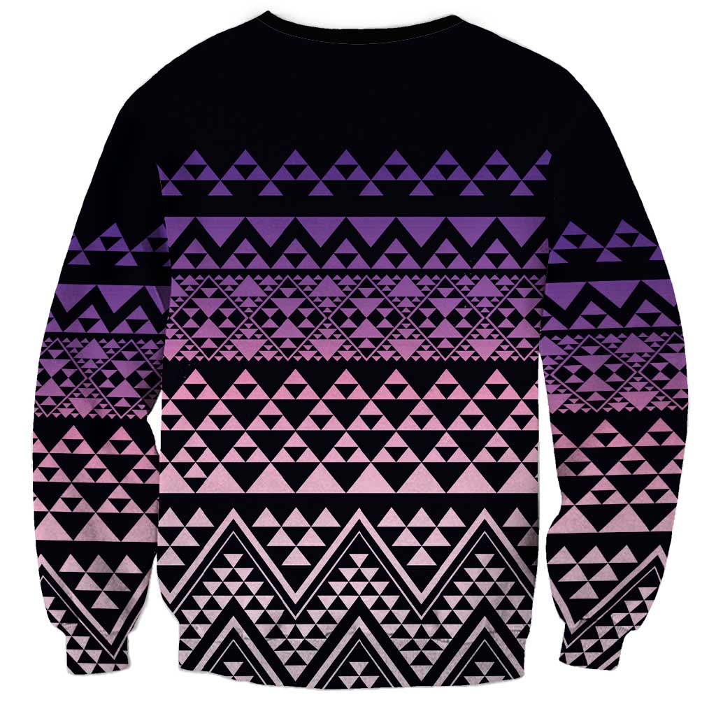 Maori Niho Taniwha Te Wheiao Sweatshirt Waiporoporo LT7 - Polynesian Pride