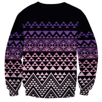 Maori Niho Taniwha Te Wheiao Sweatshirt Waiporoporo LT7 - Polynesian Pride