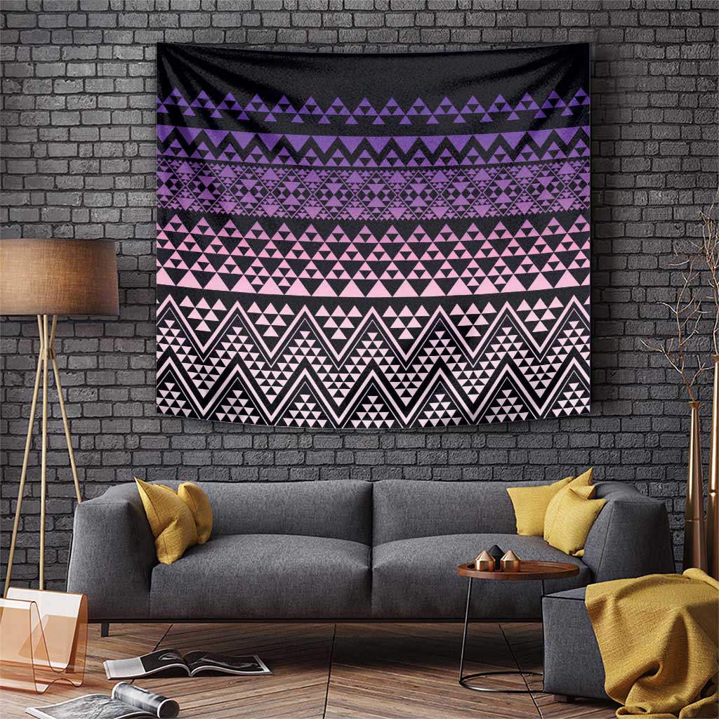 Maori Niho Taniwha Te Wheiao Tapestry Waiporoporo - Polynesian Pride