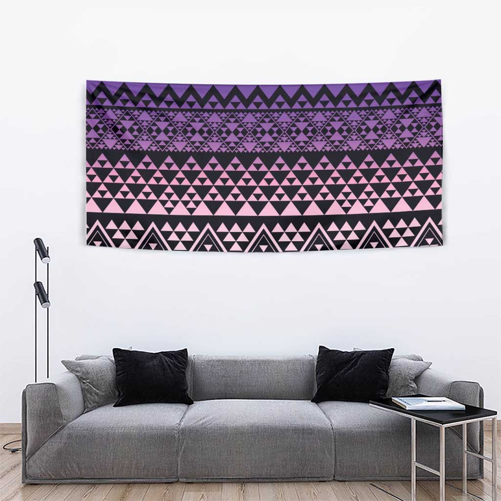 Maori Niho Taniwha Te Wheiao Tapestry Waiporoporo - Polynesian Pride