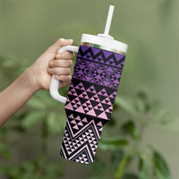 Maori Niho Taniwha Te Wheiao Tumbler With Handle Waiporoporo - Polynesian Pride