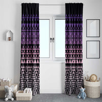 Maori Niho Taniwha Te Wheiao Window Curtain Waiporoporo - Polynesian Pride