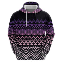 Maori Niho Taniwha Te Wheiao Zip Hoodie Waiporoporo - Polynesian Pride