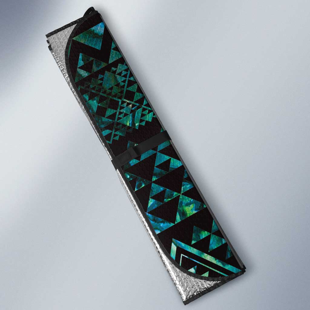Maori Niho Taniwha Te Wheiao Auto Sun Shade Paua Shell - Polynesian Pride