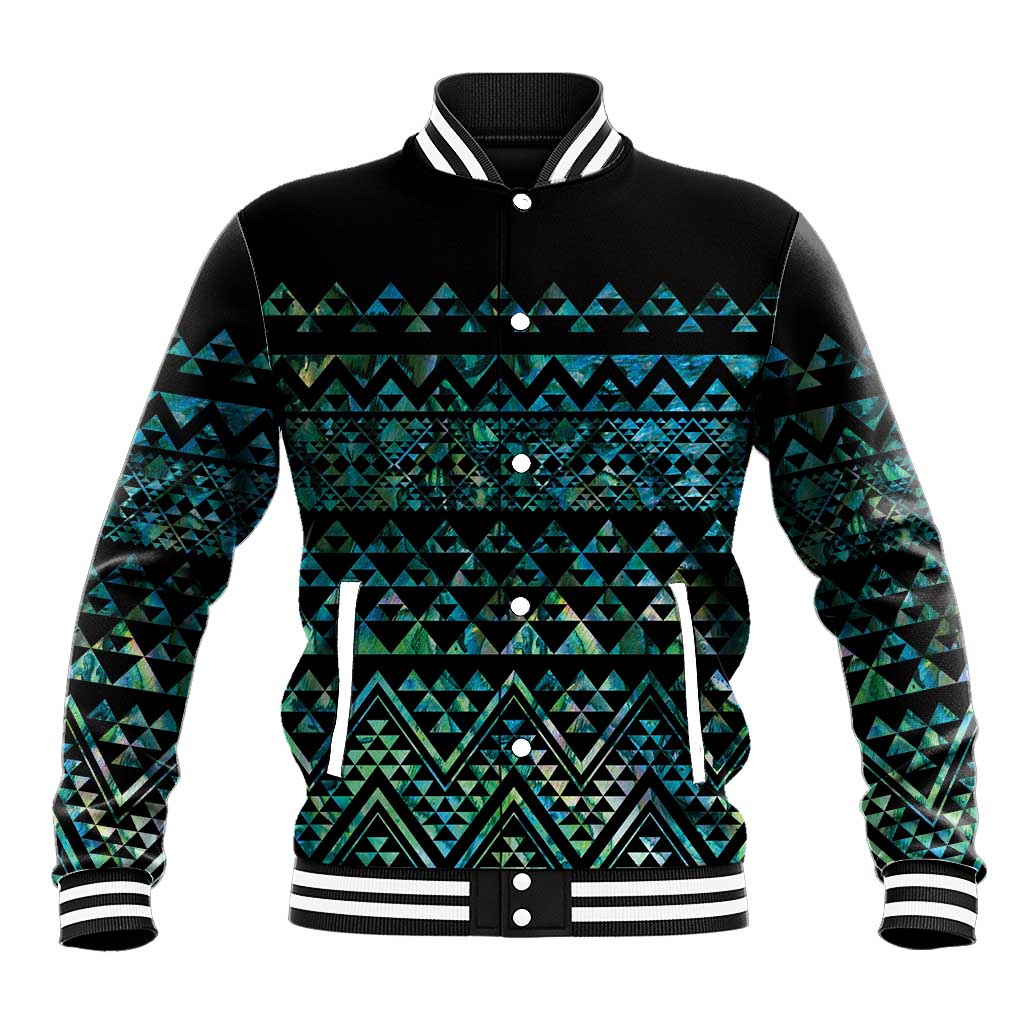 Maori Niho Taniwha Te Wheiao Baseball Jacket Paua Shell - Polynesian Pride