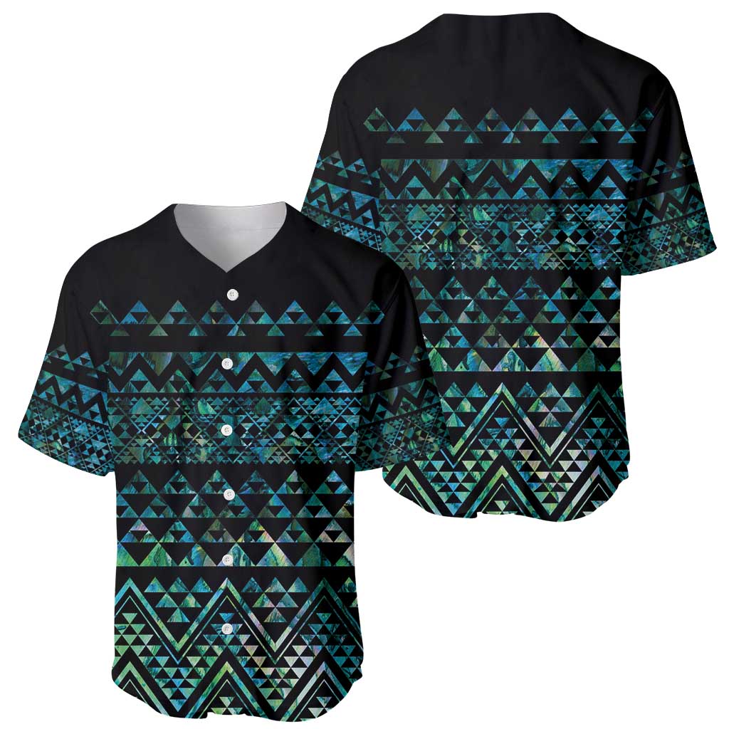 Maori Niho Taniwha Te Wheiao Baseball Jersey Paua Shell - Polynesian Pride