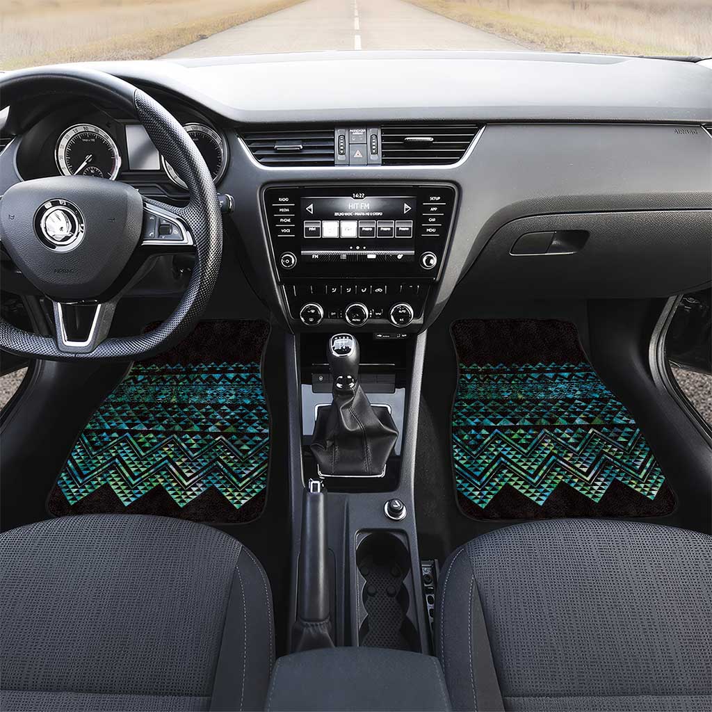Maori Niho Taniwha Te Wheiao Car Mats Paua Shell - Polynesian Pride