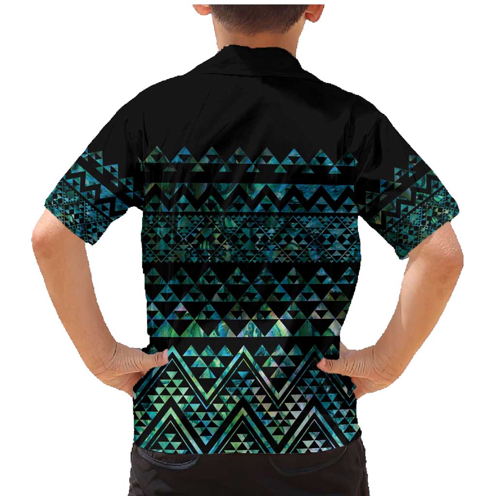 Maori Niho Taniwha Te Wheiao Family Matching Mermaid Dress and Hawaiian Shirt Paua Shell LT7 - Polynesian Pride