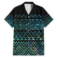 Maori Niho Taniwha Te Wheiao Family Matching Mermaid Dress and Hawaiian Shirt Paua Shell LT7 Dad's Shirt - Short Sleeve Colorful - Polynesian Pride