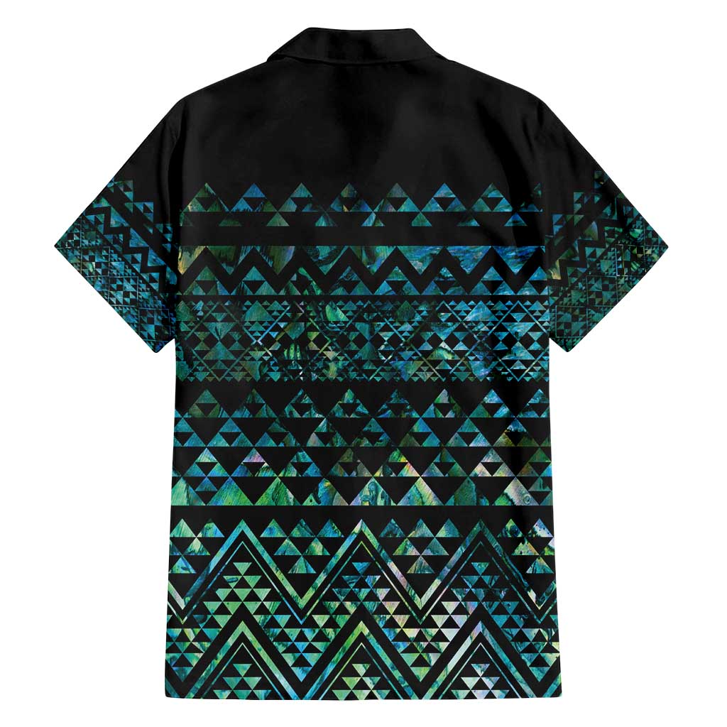 Maori Niho Taniwha Te Wheiao Family Matching Tank Maxi Dress and Hawaiian Shirt Paua Shell LT7 - Polynesian Pride