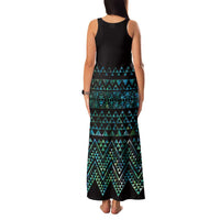 Maori Niho Taniwha Te Wheiao Family Matching Tank Maxi Dress and Hawaiian Shirt Paua Shell LT7 - Polynesian Pride