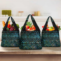 Maori Niho Taniwha Te Wheiao Grocery Bag Paua Shell - Polynesian Pride