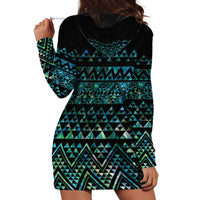 Maori Niho Taniwha Te Wheiao Hoodie Dress Paua Shell LT7 - Polynesian Pride
