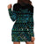 Maori Niho Taniwha Te Wheiao Hoodie Dress Paua Shell - Polynesian Pride