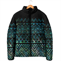 Maori Niho Taniwha Te Wheiao Padded Jacket Paua Shell - Polynesian Pride