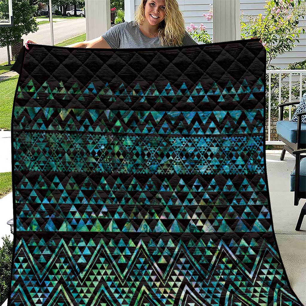 Maori Niho Taniwha Te Wheiao Quilt Paua Shell - Polynesian Pride