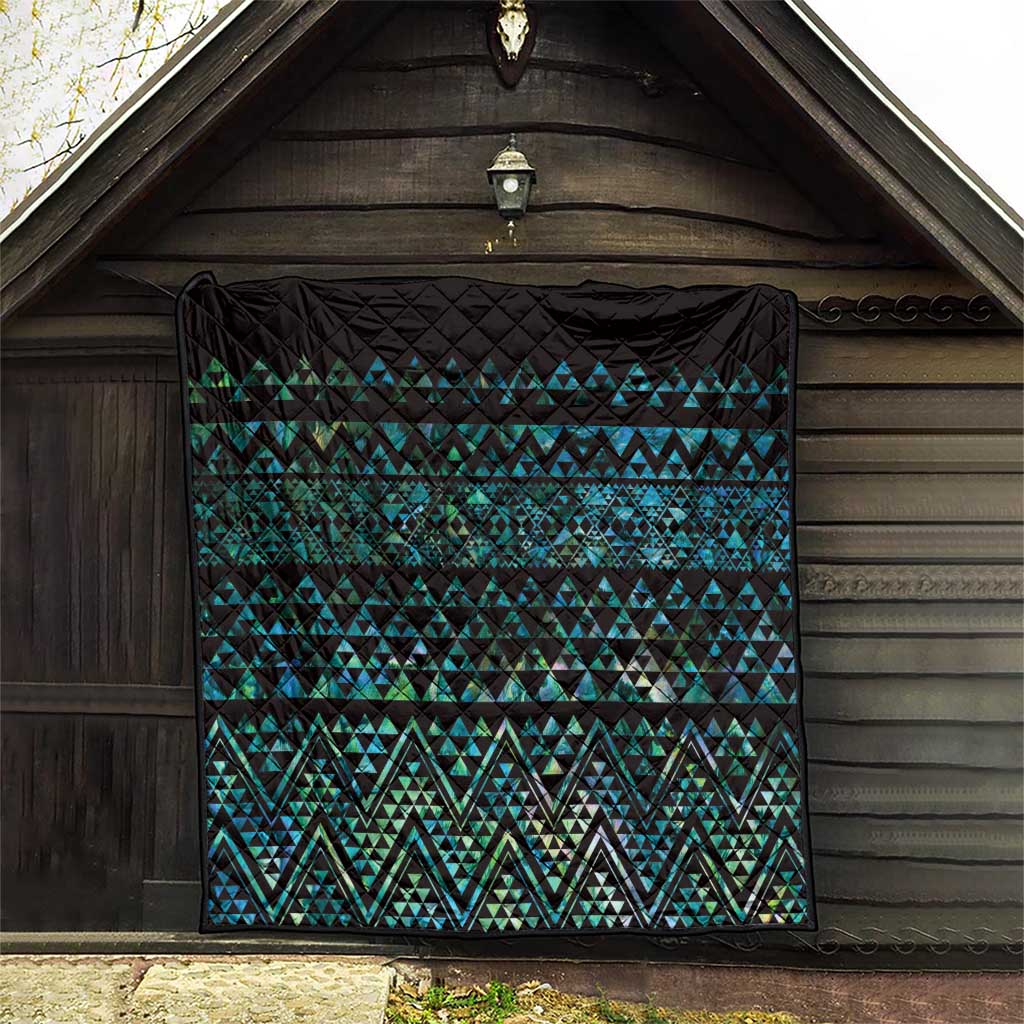 Maori Niho Taniwha Te Wheiao Quilt Paua Shell - Polynesian Pride