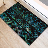 Maori Niho Taniwha Te Wheiao Rubber Doormat Paua Shell - Polynesian Pride