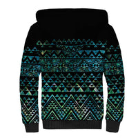 Maori Niho Taniwha Te Wheiao Sherpa Hoodie Paua Shell LT7 - Polynesian Pride
