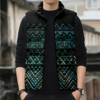 Maori Niho Taniwha Te Wheiao Sleeveless Puffer Jacket Paua Shell - Polynesian Pride