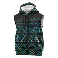 Maori Niho Taniwha Te Wheiao Sleeveless Zip Hoodie Paua Shell LT7 Colorful - Polynesian Pride