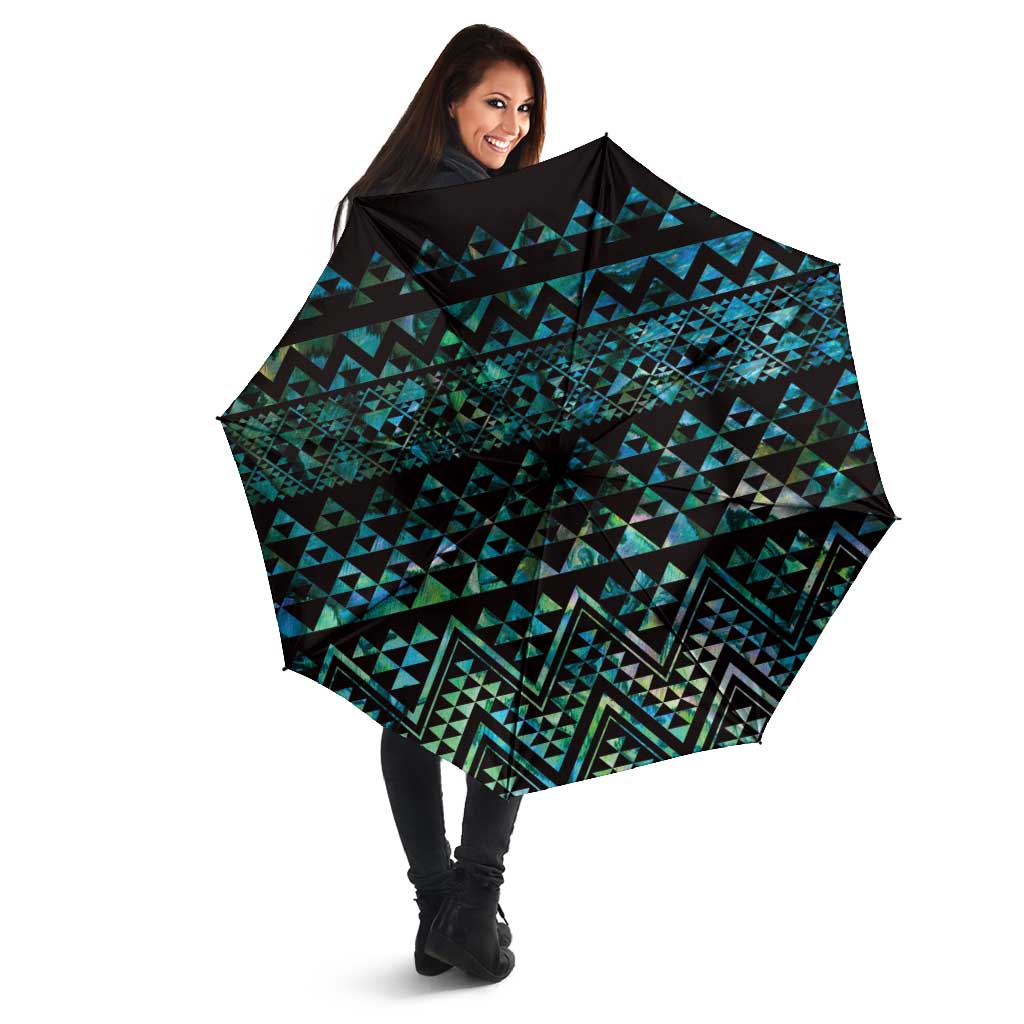 Maori Niho Taniwha Te Wheiao Umbrella Paua Shell - Polynesian Pride