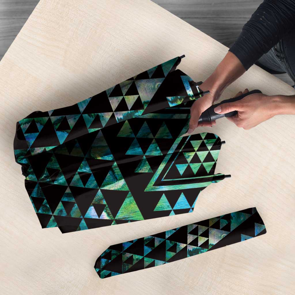 Maori Niho Taniwha Te Wheiao Umbrella Paua Shell - Polynesian Pride