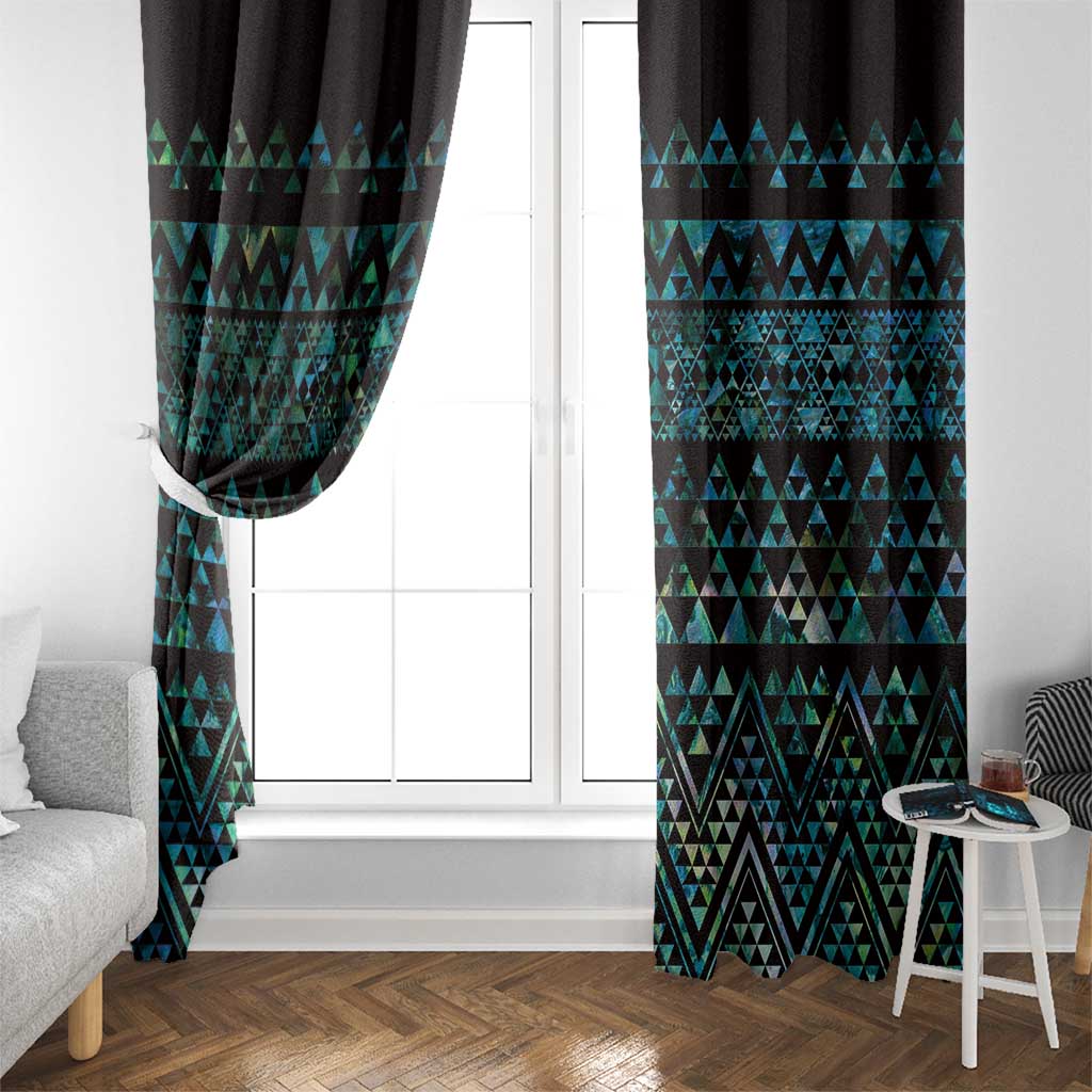 Maori Niho Taniwha Te Wheiao Window Curtain Paua Shell - Polynesian Pride