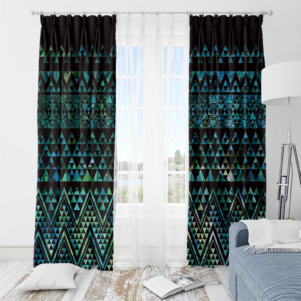 Maori Niho Taniwha Te Wheiao Window Curtain Paua Shell - Polynesian Pride