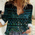 Maori Niho Taniwha Te Wheiao Women Casual Shirt Paua Shell - Polynesian Pride