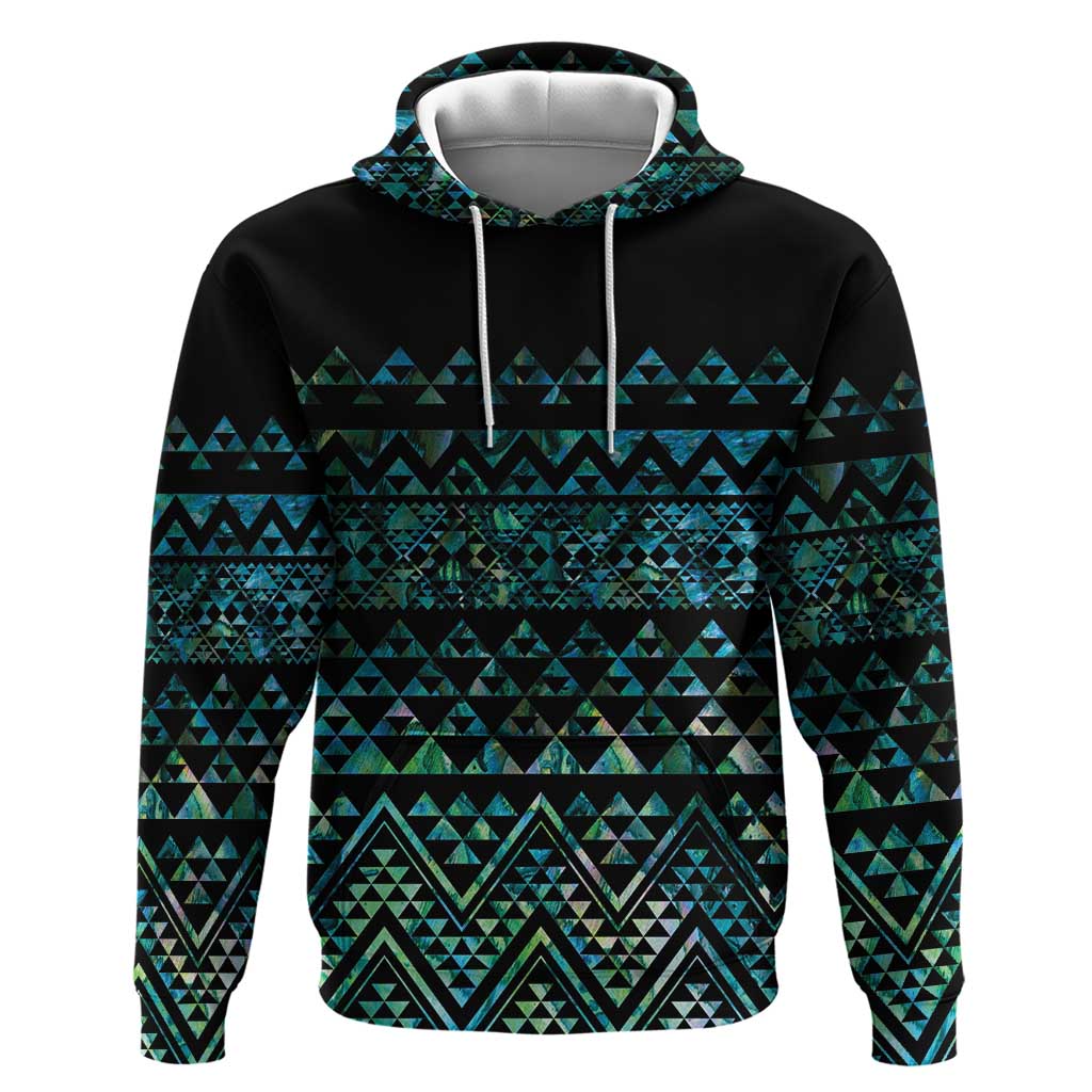 Maori Niho Taniwha Te Wheiao Zip Hoodie Paua Shell LT7 Pullover Hoodie Colorful - Polynesian Pride