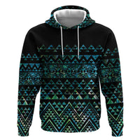 Maori Niho Taniwha Te Wheiao Zip Hoodie Paua Shell LT7 Pullover Hoodie Colorful - Polynesian Pride