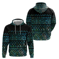 Maori Niho Taniwha Te Wheiao Zip Hoodie Paua Shell LT7 - Polynesian Pride