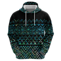 Maori Niho Taniwha Te Wheiao Zip Hoodie Paua Shell LT7 - Polynesian Pride