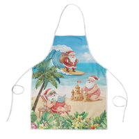 Tropical Christmas Funny Santa Apron Beach Vacation