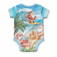 Tropical Christmas Funny Santa Baby Onesie Beach Vacation LT7 - Polynesian Pride