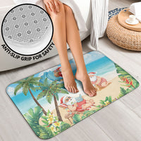 Tropical Christmas Funny Santa Bathroom Set Beach Vacation