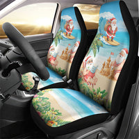 Tropical Christmas Funny Santa Car Seat Cover Beach Vacation