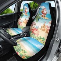 Tropical Christmas Funny Santa Car Seat Cover Beach Vacation