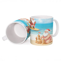 Tropical Christmas Funny Santa Ceramic Mug Beach Vacation