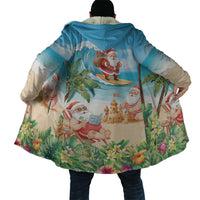 Tropical Christmas Funny Santa Cloak Beach Vacation