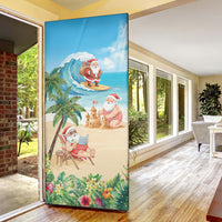 Tropical Christmas Funny Santa Door Cover Beach Vacation